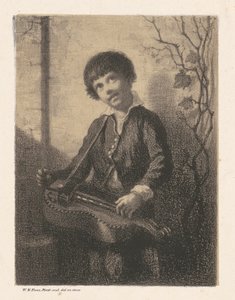 O menino do Hurdy-Gurdy de William Morris Hunt