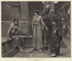 Imagem histórica, São Pedro negando a Cristo