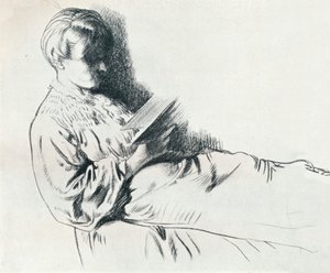 Desenho em sanguine, século c20th 1932