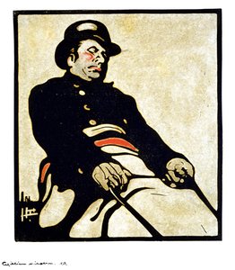 Um motorista de ônibus em Knightsbridge Road de William Nicholson