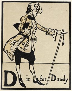 D é de Dandy, ilustração de 