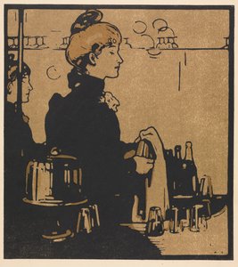 Tipos de Londres: Barmaid de William Nicholson