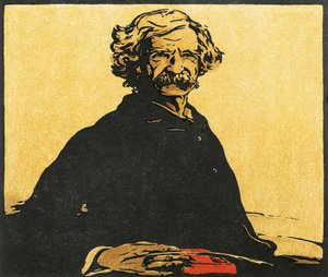 Retrato de Mark Twain (desenho) de William Nicholson
