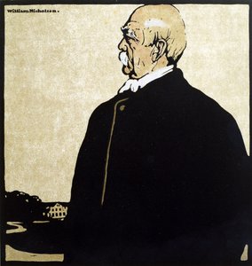 Príncipe Bismarck (1815-98), ilustração de "Twelve Portraits", publicado em 1899 (bloco de madeira colorido à mão) de William Nicholson