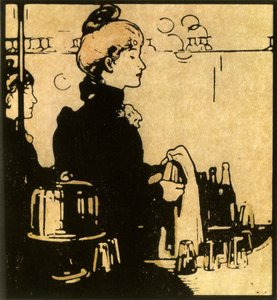 "The Barmaid", 1888, 1946. de William Nicholson