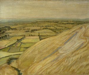 O Cavalo Branco (óleo no painel) de William Nicholson