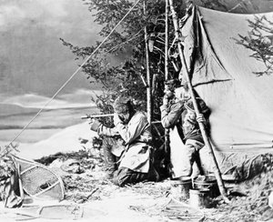 Life of the Trapper in Canada, foto de Nottman, por volta de 1890.