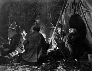 Life of the Trapper in Canada, foto de Nottman, por volta de 1890. de William Notman