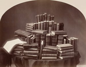 Still Life with Books, 1870-80s. de William Notman.