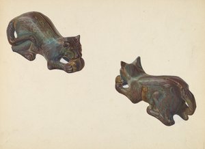 Banco de Moedas Cat and Ball, c. 1939. de William O. Fletcher