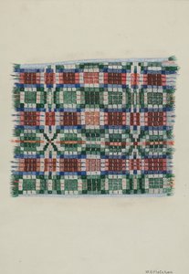 Coverlet de tecido à mão, c. 1937. de William O. Fletcher