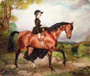 Retrato da Sra. Thomas Conolly de Castletown Co.Kildare (óleo sobre tela) de William Osbourne