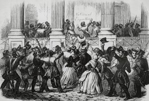 Revolução em Berlim em frente ao palácio de Guilherme I, Março de 1848, Alemanha