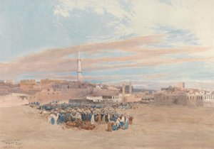 The Market Place, Tanta, Egipto de William Paton Burton
