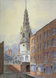 Igreja de St Bride, Fleet Street, City of London, c1815