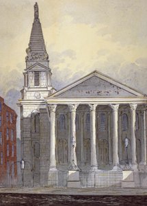 Igreja de São Jorge, Hart Street, Bloomsbury, Londres, c1815