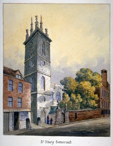 Igreja de St Mary Somerset, City of London, c1815