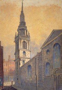 Igreja de St Mary le Bow do Bow Churchyard, City of London, c1815 de William Pearson