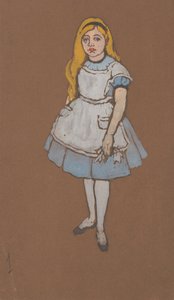 Desenho do traje Alice para Alice-in-Wonderland, 1915, 1915.
