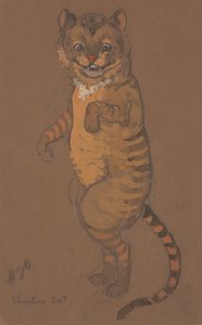 Desenho do traje Cheshire Cat para Alice-in-Wonderland, 1915.