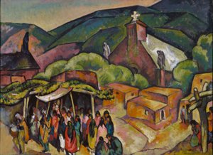 Dia da festa: Pueblo de San Juan de William Penhallow Henderson