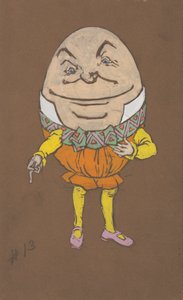 Fato Humpty Dumpty para Alice-in-Wonderland, 1915.
