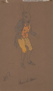 March Hare (figurino de Alice no País das Maravilhas, 1915) de William Penhallow Henderson