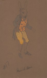 March Hare Hare Design from Alice-in-Wonderland, 1915.