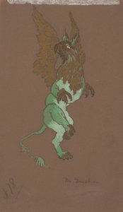 O Grifo (figurino para Alice no País das Maravilhas, 1915) de William Penhallow Henderson