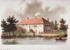 A Mitre Tavern no Canal Paddington, Londres, c1810.