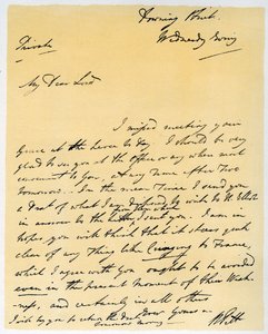 Carta de William Pitt The Younger, outubro de 1790.