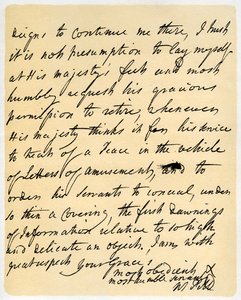 Carta de William Pitt ao duque de Newcastle, Hayes, em 23 de outubro de 1759.