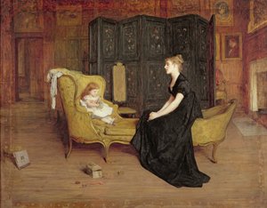 O seu ídolo, c.1868-70 (óleo sobre tela) de William Quiller Orchardson
