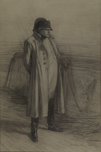 Napoleão a bordo do "Bellerophon", c.1880 (carvão, giz preto)