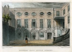 Cervejeiros Hall, Addle Street, cidade de Londres, 1831. de William Radclyffe