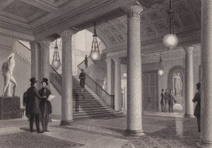 Salão do Clube Athenaeum, Westminster, Londres (gravura) de William Radclyffe