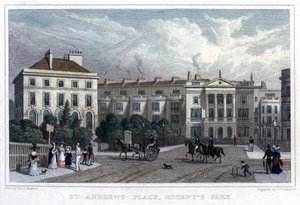 St Andrews Place, Regents Park, Londres, 1828.