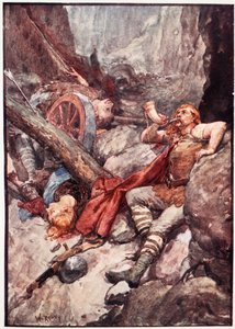 "Mais uma vez Roland Blew seu chifre de marfim", prato de &39;A história da França&39; por Mary MacGregor, 1920 (litografia colorida)