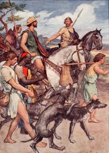 Pelópidas a caminho de Tebas, ilustração de "Plutarch