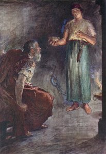 Philopoemen in Prison (cor litho) de William Rainey