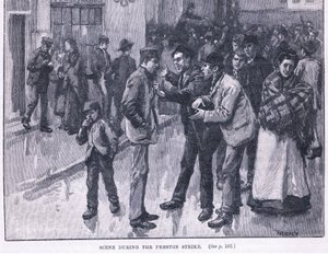 Cena durante a greve Preston 1856 AD de William Rainey