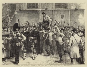 Casamento de um Soldado das Terras Altas no Castelo de Stirling, presidindo o Noivo