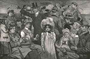 Vindo para ver a procissão da coroação, 1902. de William Ralston