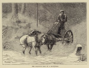 O correio de sua majestade em uma tempestade de neve de William Ralston