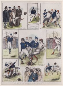 Esboços no jogo de futebol internacional, Glasgow, 1872