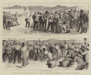 A Guerra Zulu, Comemoração do Aniversário de Sua Majestade em Fort Laurence de William Ralston