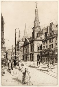The Old Town House, Dundee, c.1930 (gravura) de William Renison