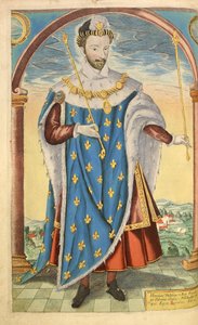 Henrique III da França, da nHonor Military, e Civill, William Segar, pub. Robert Barker, Londres, 1602 (gravura colorida à mão)