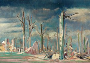 Avenida de Bourlon, Frente Ocidental (óleo sobre tela) de William Rothenstein