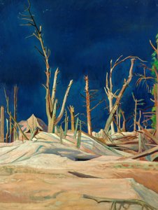 Blated Trees (óleo sobre tela) de William Rothenstein